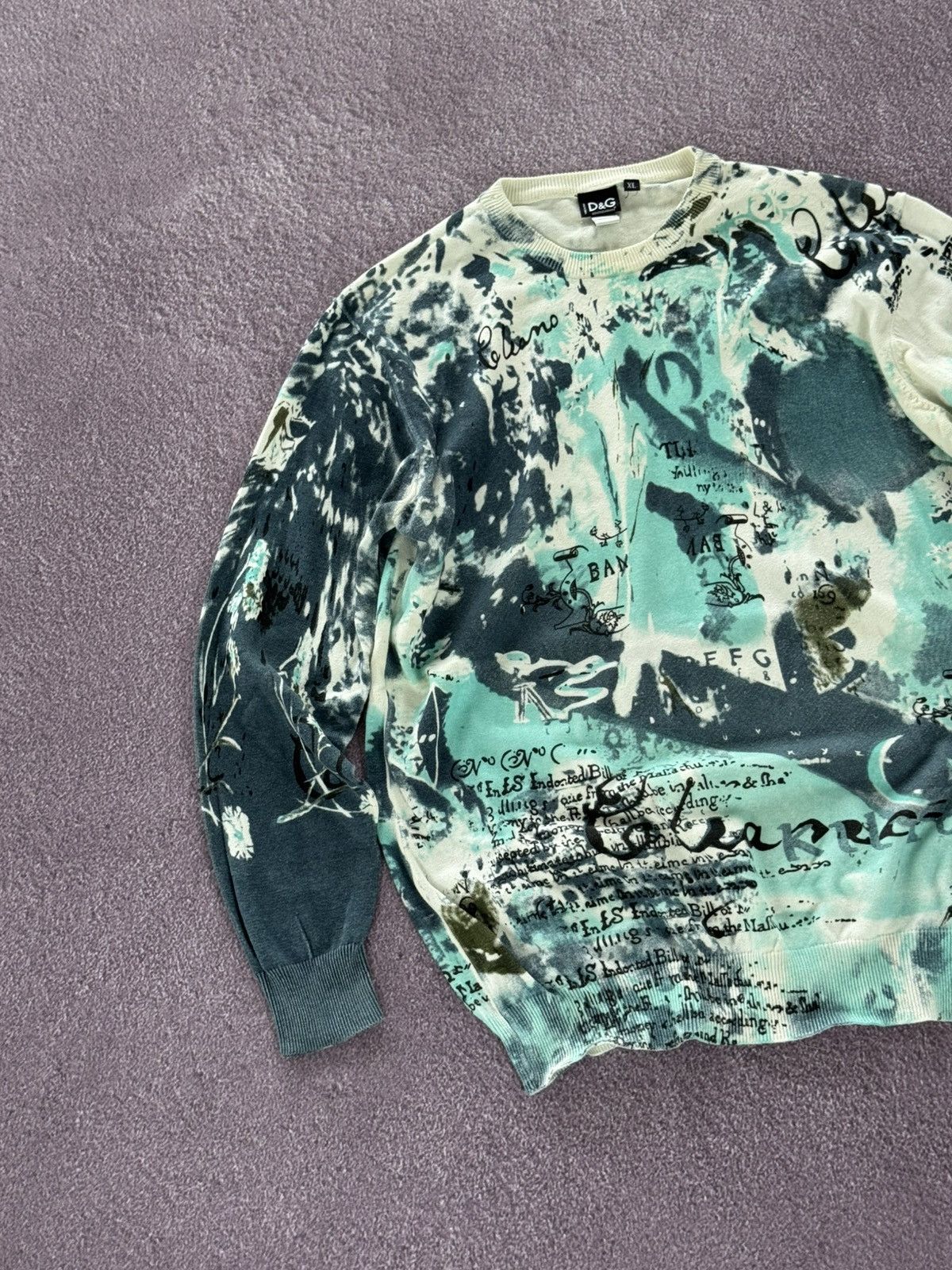 Dolce & Gabbana Archive 90’s D&G Dolce & Gabbana Italian Overprint Sweater Size XL / US 12-14 / IT 48-50 - 5 Thumbnail