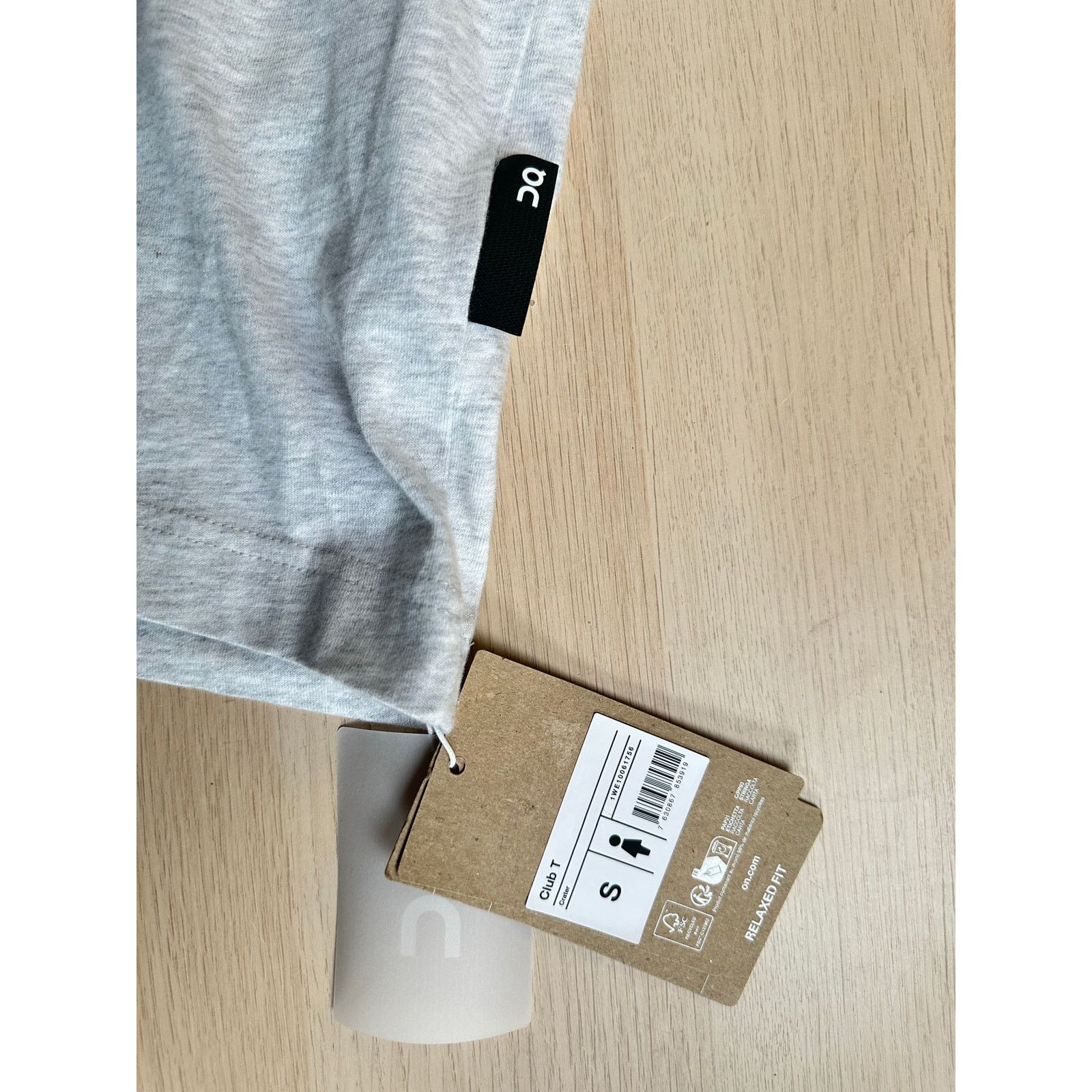 On On Club-T Cotton T-Shirt in Grey/Crater Size S - New Size S / US 4 / IT 40 - 8 Thumbnail