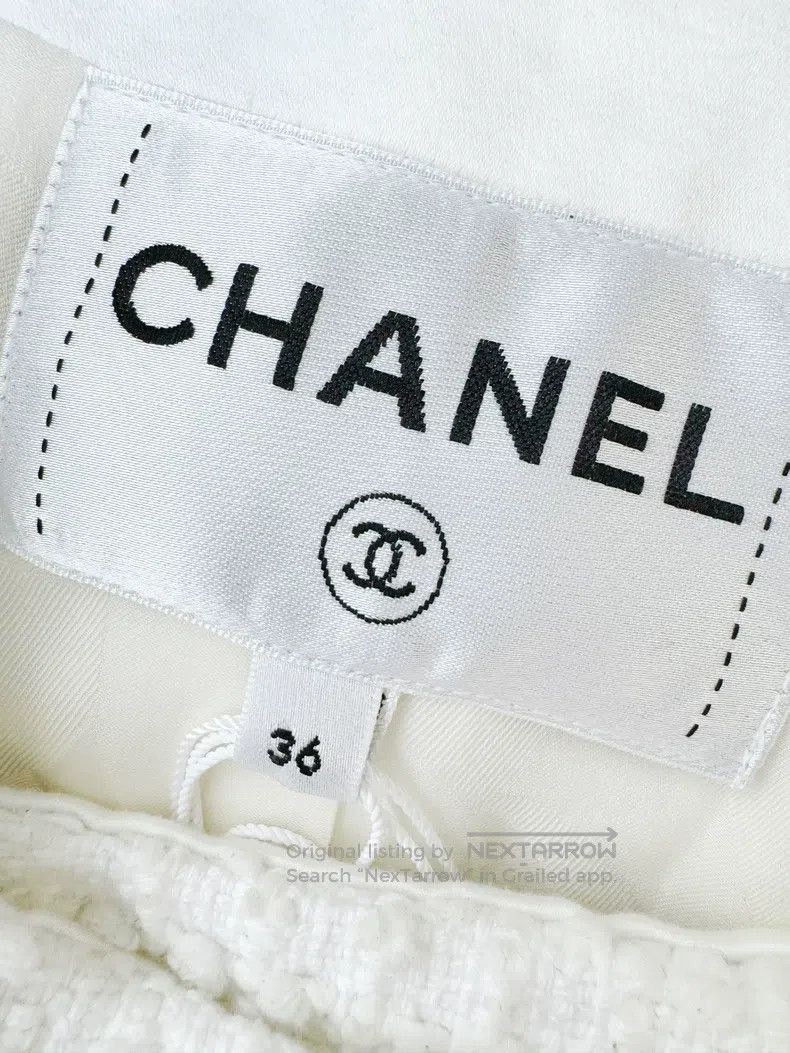 Chanel Chanel White soft tweed round-neck long-sleeved jacket Size XS / US 0-2 / IT 36-38 - 5 Thumbnail