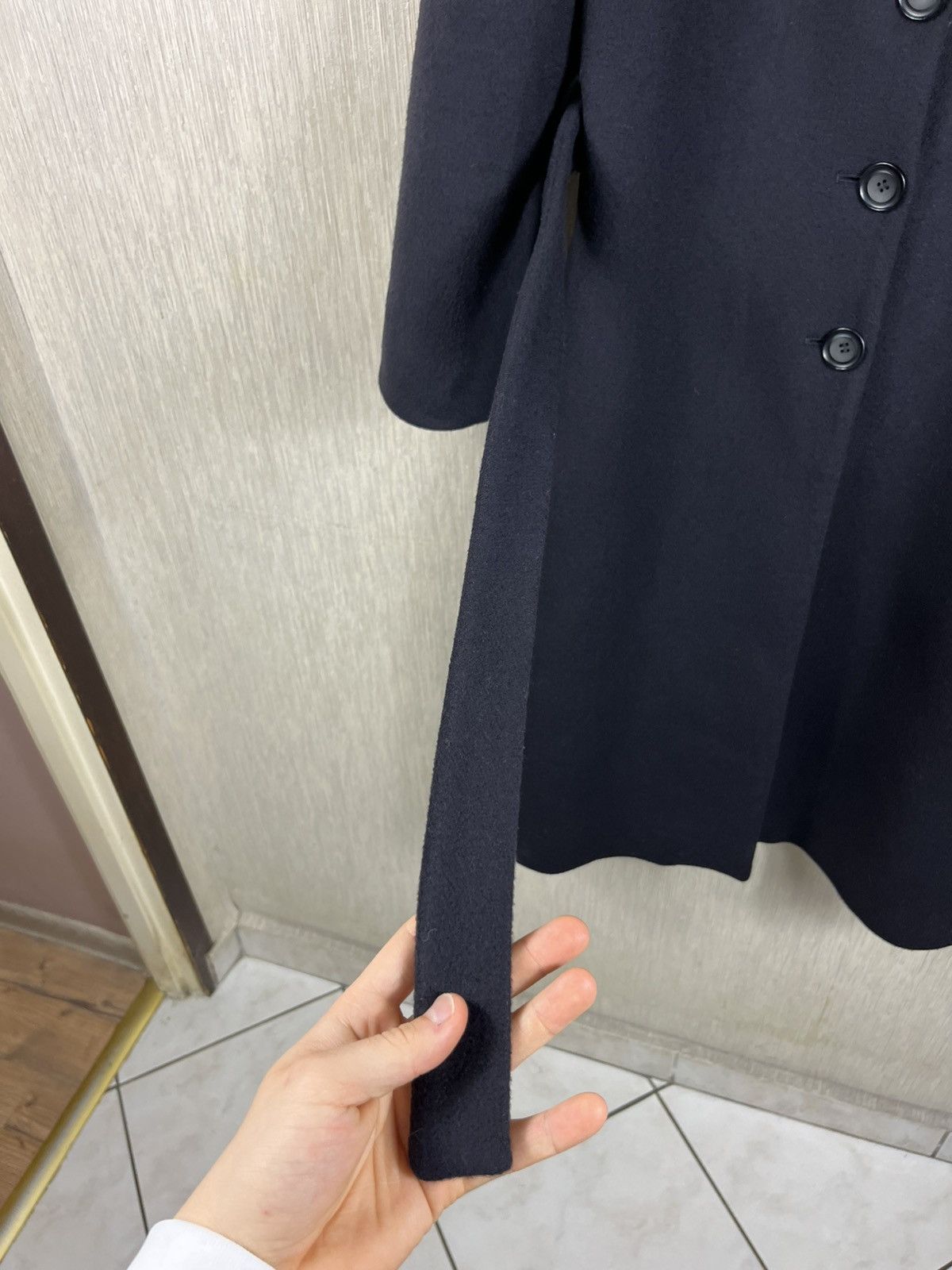 Emporio Armani Emporio Armani wool long navy luxury coat jacket Italian Size L / US 10 / IT 46 - 15 Thumbnail