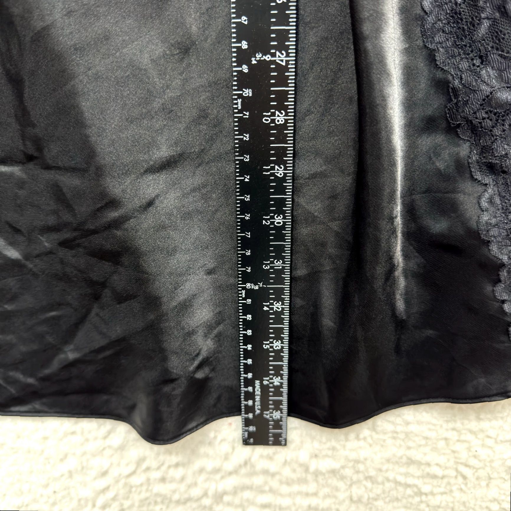 Vintage VINTAGE Morgan Taylor Slip Dress Chemise Lingerie XL Black Satin Lace Y2K Size XL / US 12-14 / IT 48-50 - 5 Thumbnail