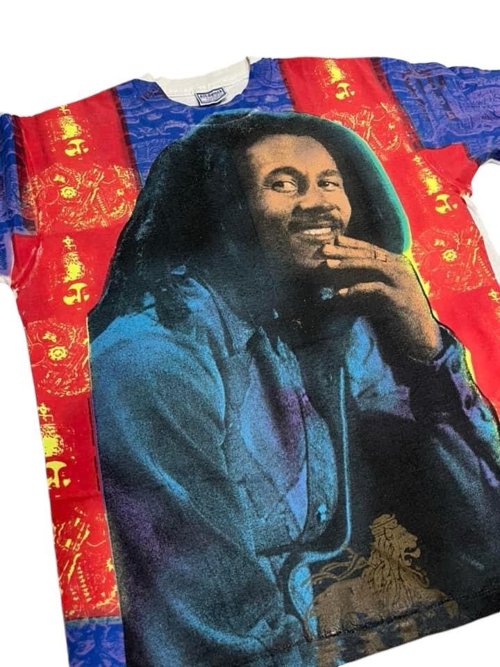 Band Tees × Bob Marley × Vintage Vintage Bob Marley Heaven Smiles 90s t shirt Size US L / EU 52-54 / 3 - 8 Thumbnail