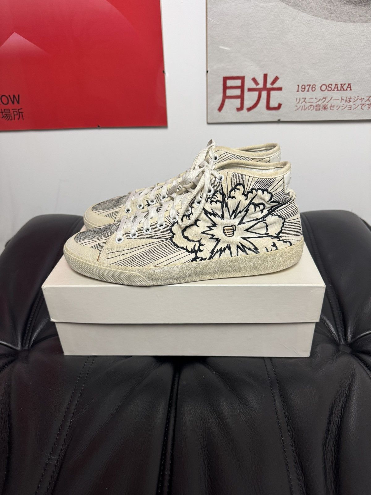 Hedi Slimane × Saint Laurent Paris SS16 Saint Laurent Paris SL37M High Top Pow By Hedi Slimane Size US 8.5 / EU 41-42 - 3 Thumbnail