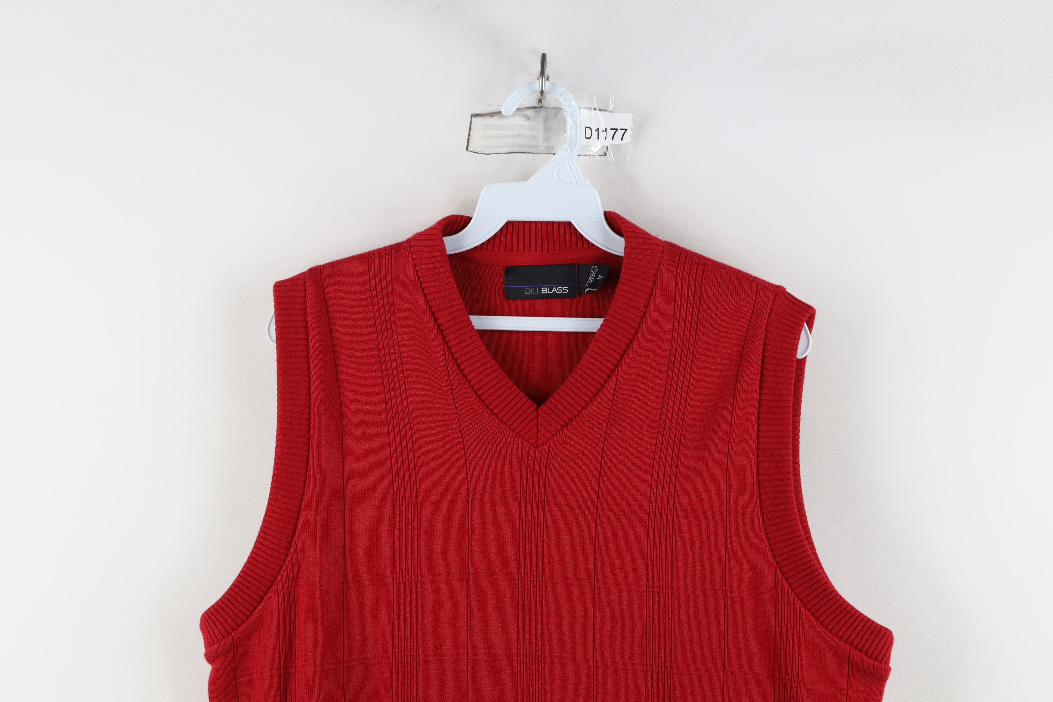 Vintage Vintage 90s Streetwear Checkered Knit Sweater Vest Red Size US M / EU 48-50 / 2 - 2 Thumbnail