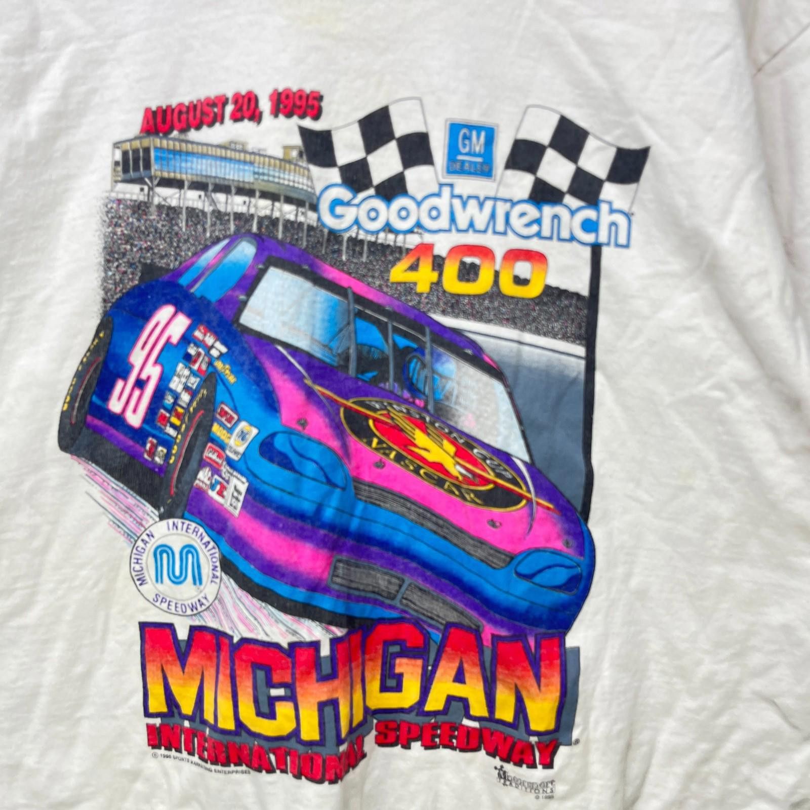 Vintage Vintage 90s Michigan NASCAR Winston Cup T Shirt 2XL Size US XXL / EU 58 / 5 - 2 Thumbnail