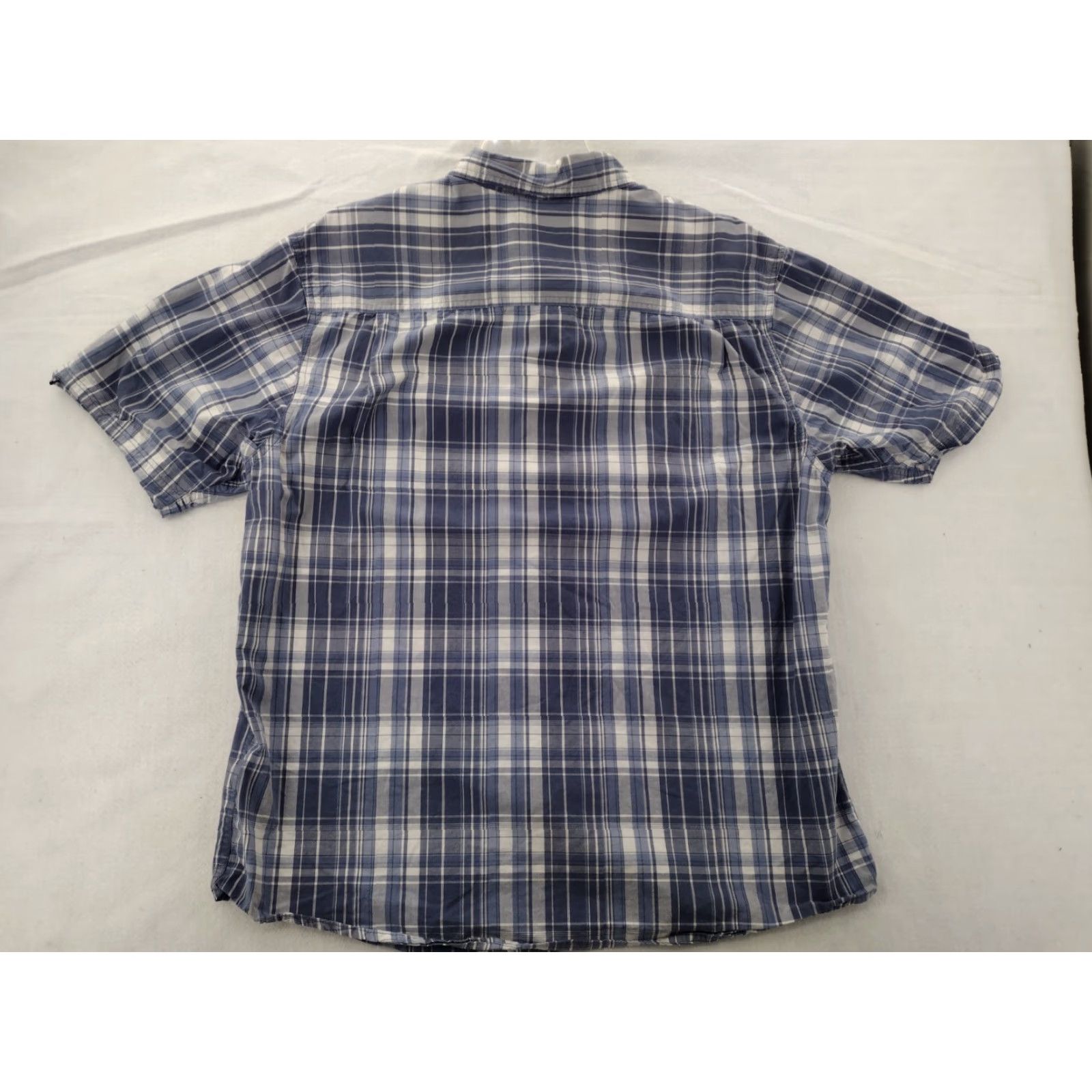 Vintage Wolverine Shirt Mens Large Short Sleeve Button Up Blue Plaid Size US L / EU 52-54 / 3 - 7 Thumbnail