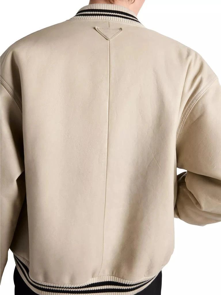 Prada o1la1rc1a0925 Padded Leather Bomber Jacket in Beige Size US S / EU 44-46 / 1 - 6 Thumbnail
