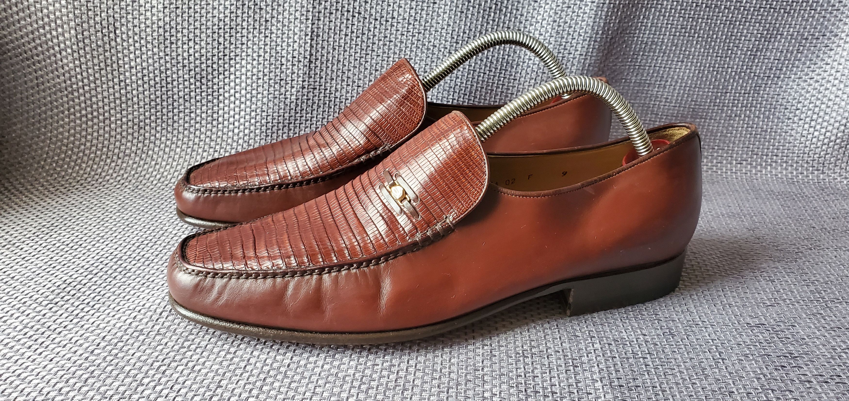 Santoni Lizard Leather Slip On Loafer Shoes Size US 9 / EU 42 - 1 Thumbnail