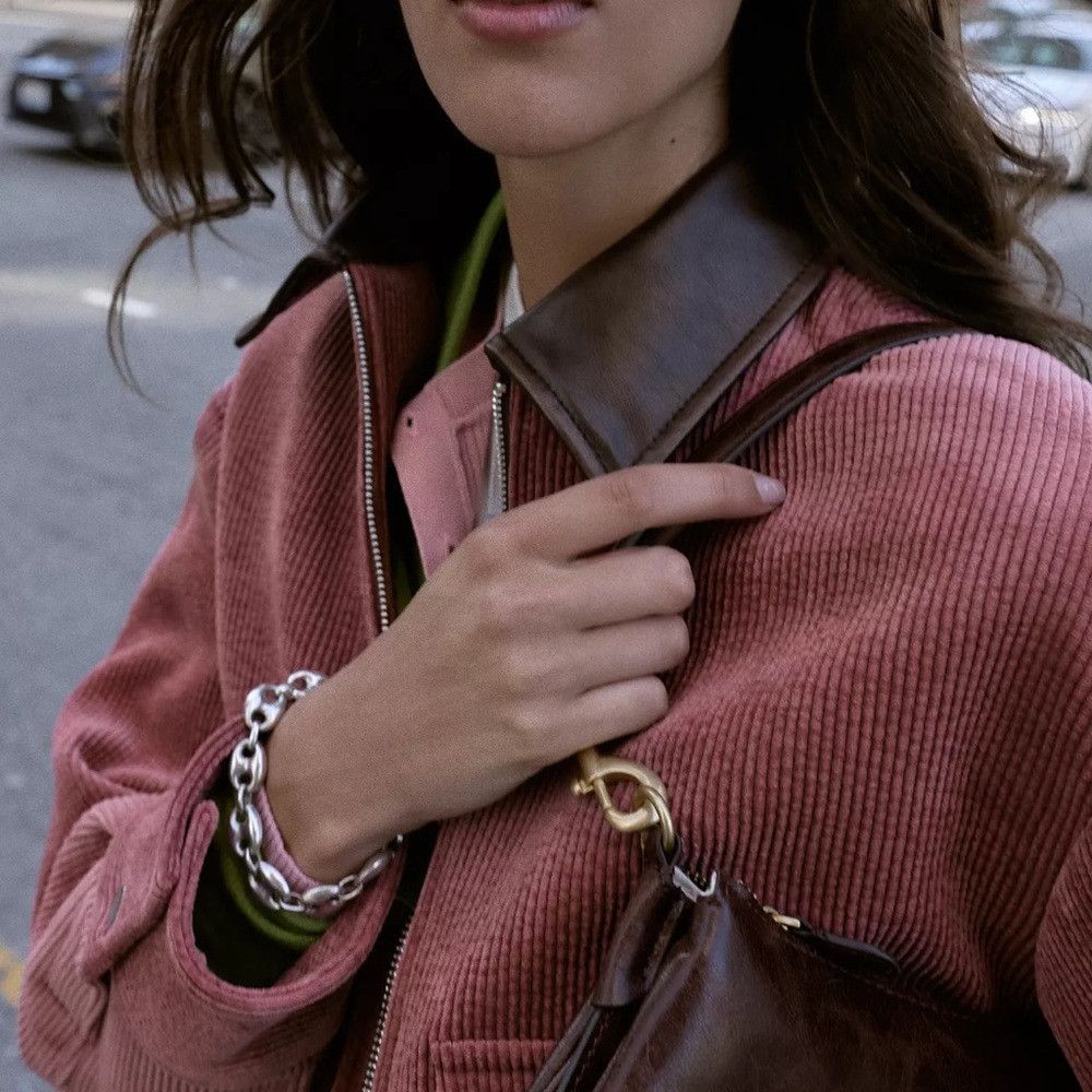 Zara ZARA CORDUROY JACKET WITH FAUX LEATHER COLLAR Size M / US 6-8 / IT 42-44 - 4 Thumbnail