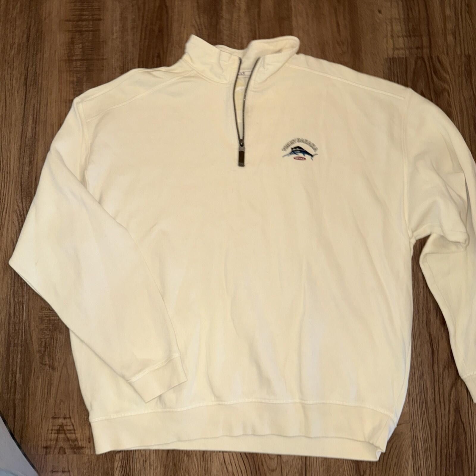 Tommy Bahama Y2K Tommy Bahama Relax 1/4 Quarter Zip Sweater Pale Cream Size US XXL / EU 58 / 5 - 2 Thumbnail