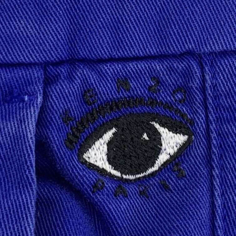 Kenzo Kenzo Dark Blue Cotton Casual Pants Eye Embroidery K26WX Size US 36 / EU 52 - 5 Thumbnail