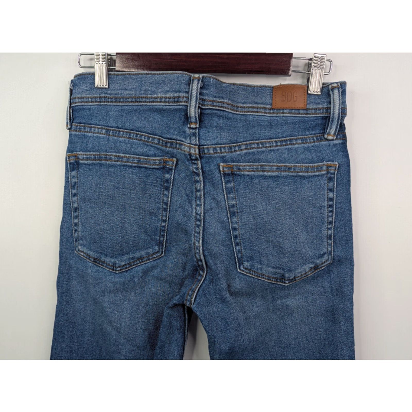 Bdg BDG Skinny Jeans Dark Side Panels Size 29 Cotton Denim Women Slim Stretch Flat Pockets Blue Modern Classic Designer Size 29" - 5 Thumbnail
