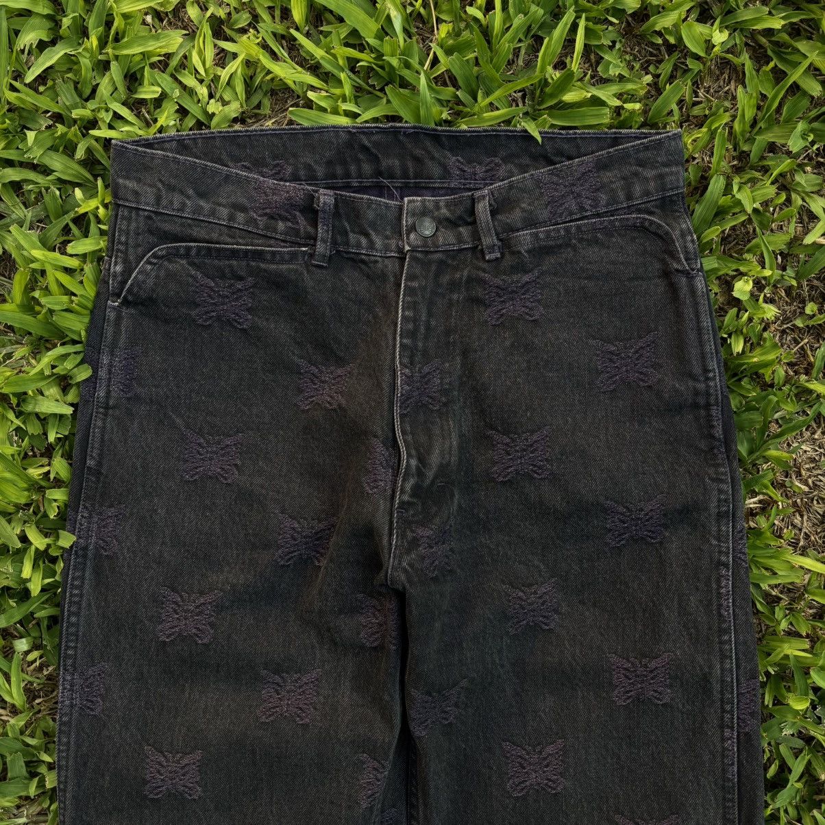 Needles Needles Butterfly embroidery denim pants Size US 31 - 2 Thumbnail