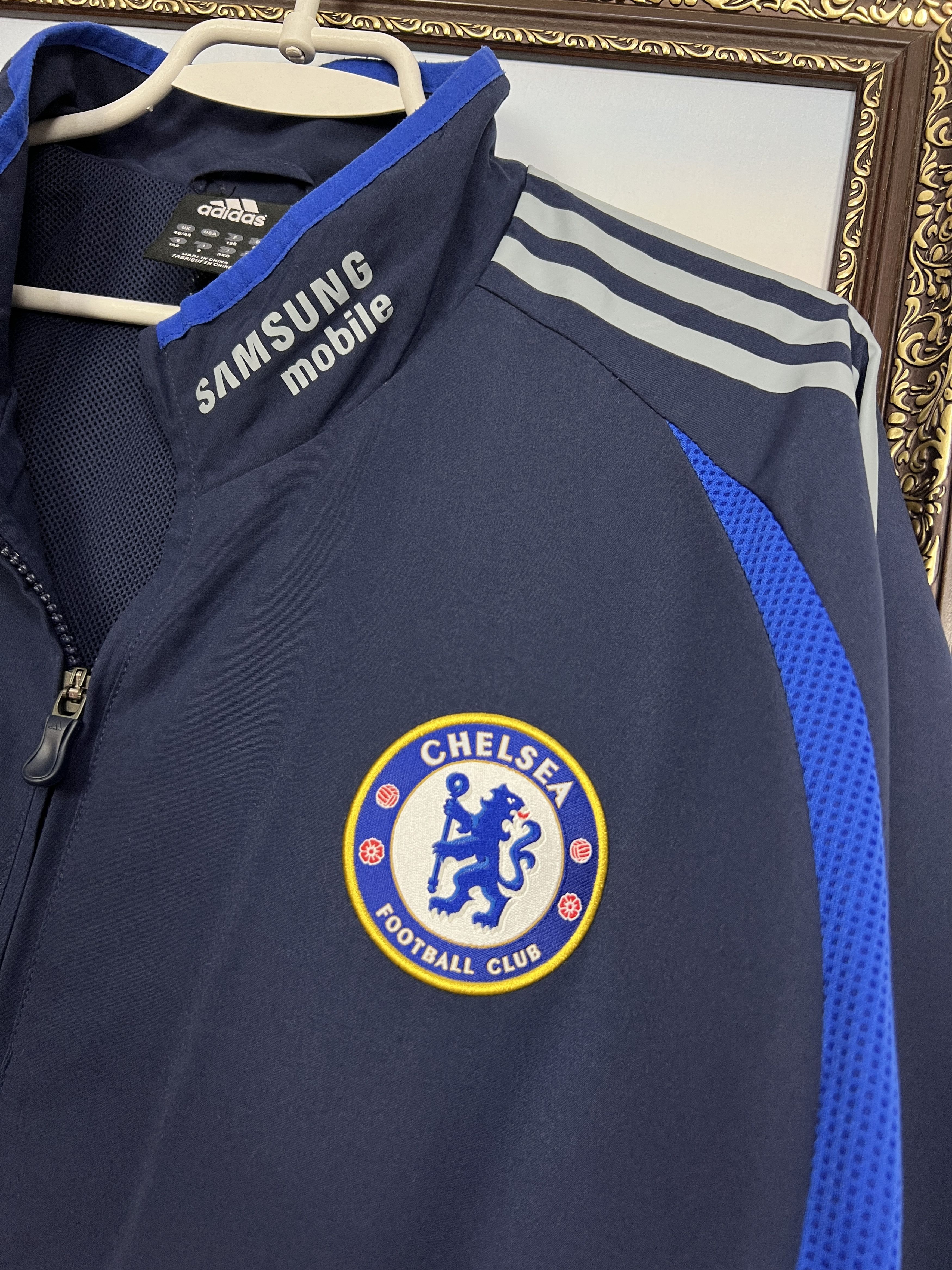 Adidas Vintage Chelsea Football Jacket Soccer Track Top Zip Rare Size US XXL / EU 58 / 5 - 3 Thumbnail