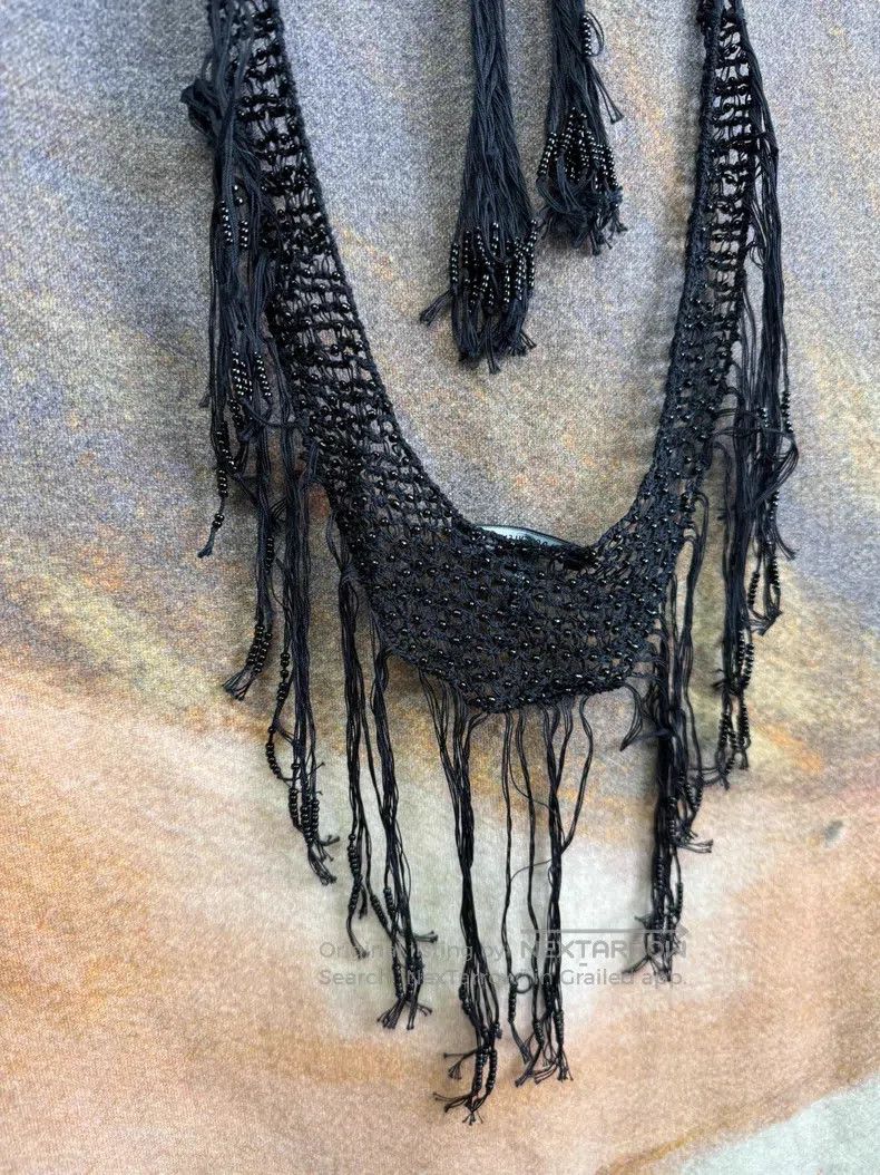 Ann Demeulemeester Ann Demeulemeester Beaded Fringe Scarf Size ONE SIZE - 2 Thumbnail