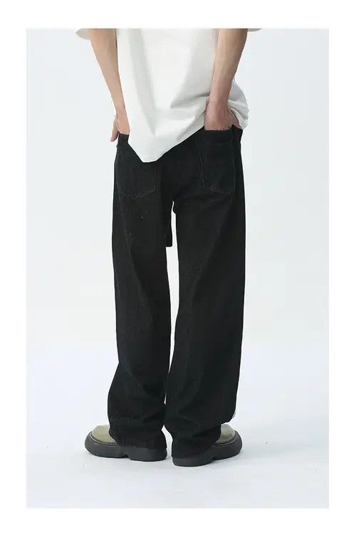Other Black retro washed detachable belt jeans Size US 32 / EU 48 - 4 Thumbnail