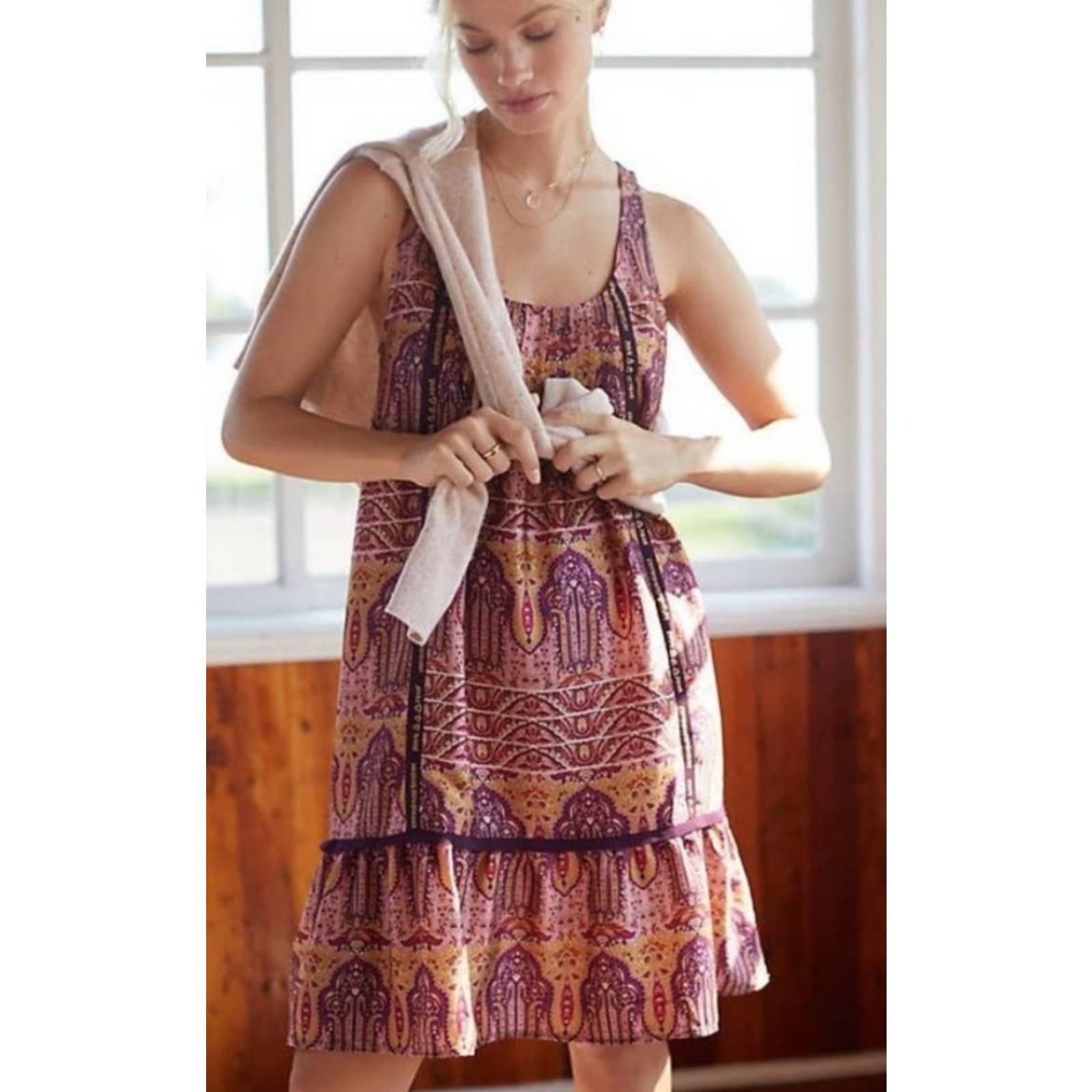 Anthropologie Anthropologie TINY Moonrise Ruffled Mini SLEEP Dress XS Size XS / US 0-2 / IT 36-38 - 4 Thumbnail