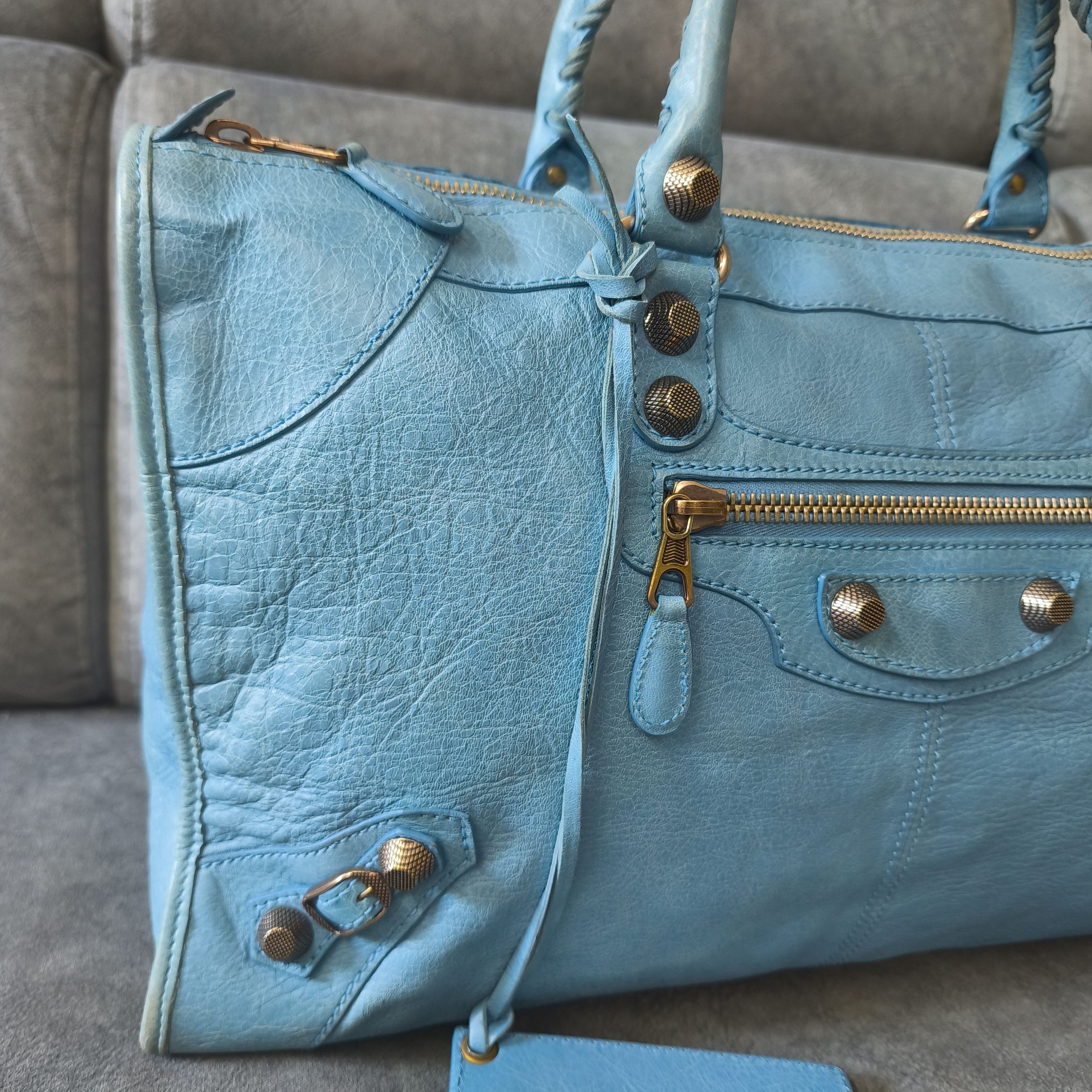 Balenciaga BALENCIAGA 2000s - Work Lambskin Giant Hardware City Bag Size ONE SIZE - 3 Thumbnail