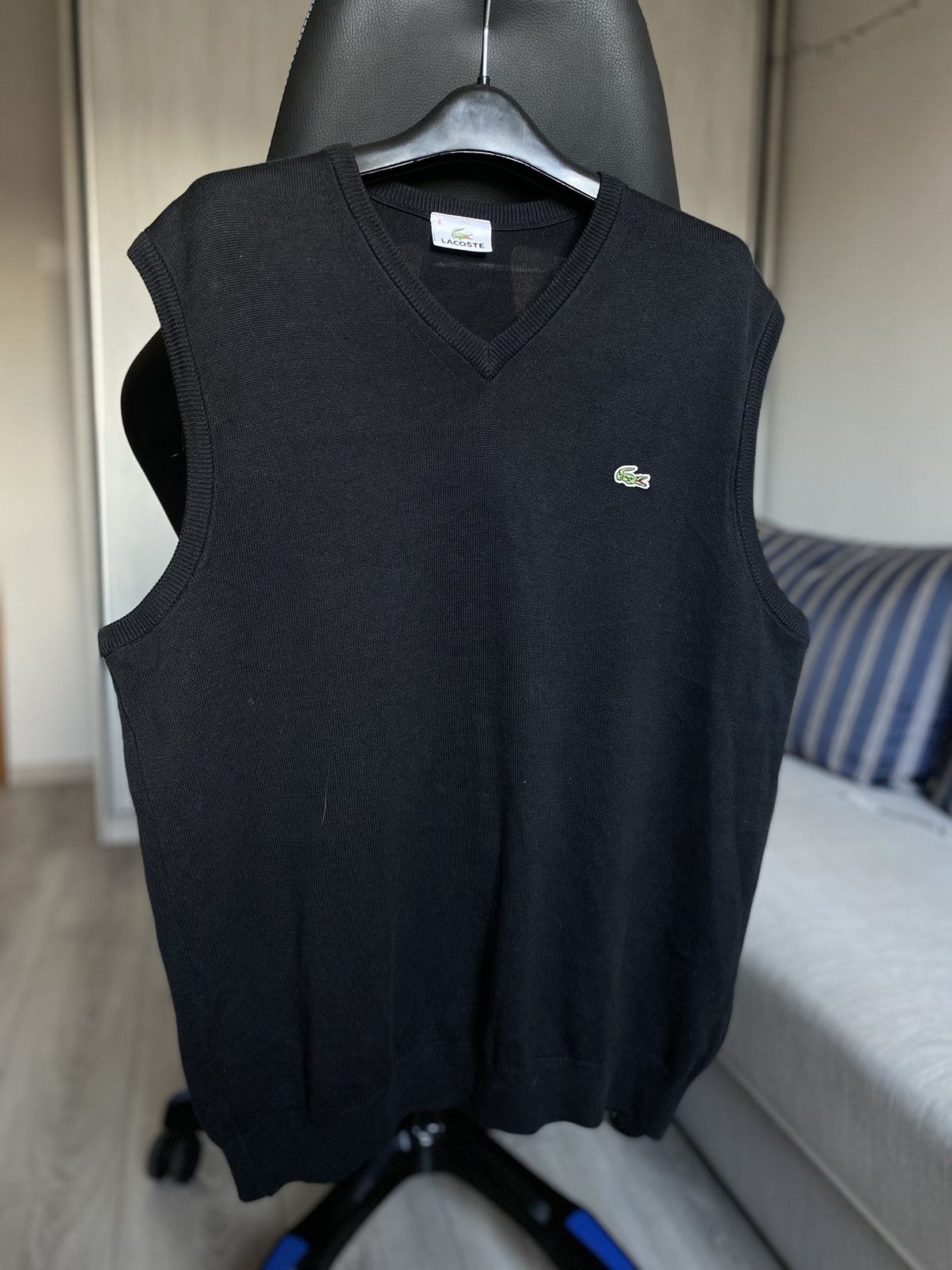 Lacoste × Vintage Lacoste wool vest sleeveless black crocodile Size US M / EU 48-50 / 2 - 2 Thumbnail