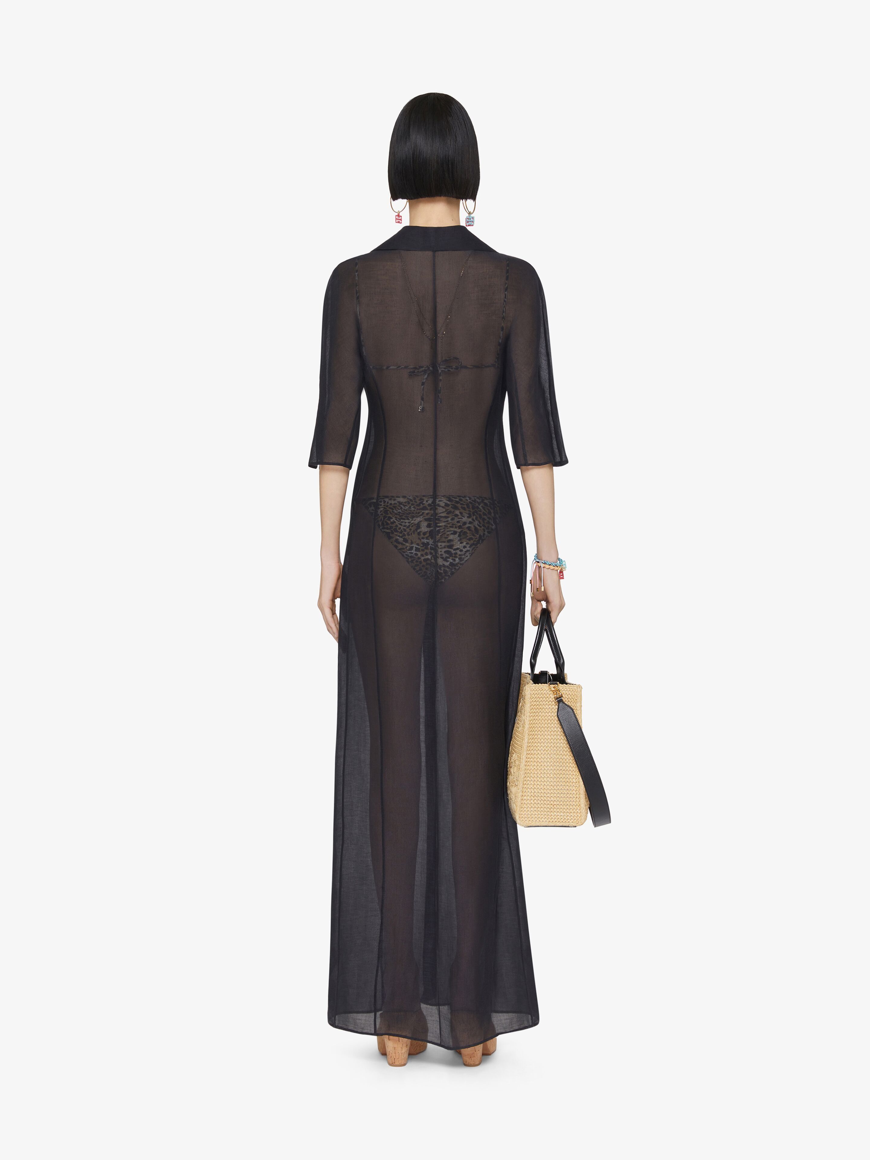 Givenchy o1srvl11e0725 Long Transparent Dress in Black Size XS / US 0-2 / IT 36-38 - 4 Thumbnail