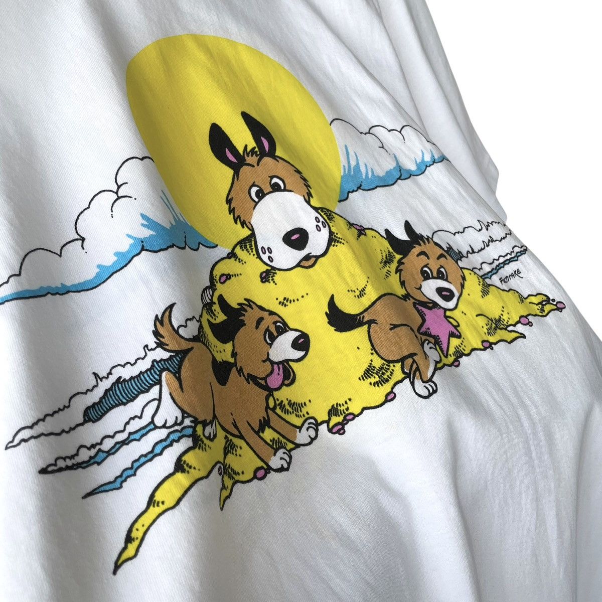 Vintage Crazy Shirts Hawaii Vintage 1980s Fujitake Dogs Printed Tee Size US M / EU 48-50 / 2 - 5 Thumbnail