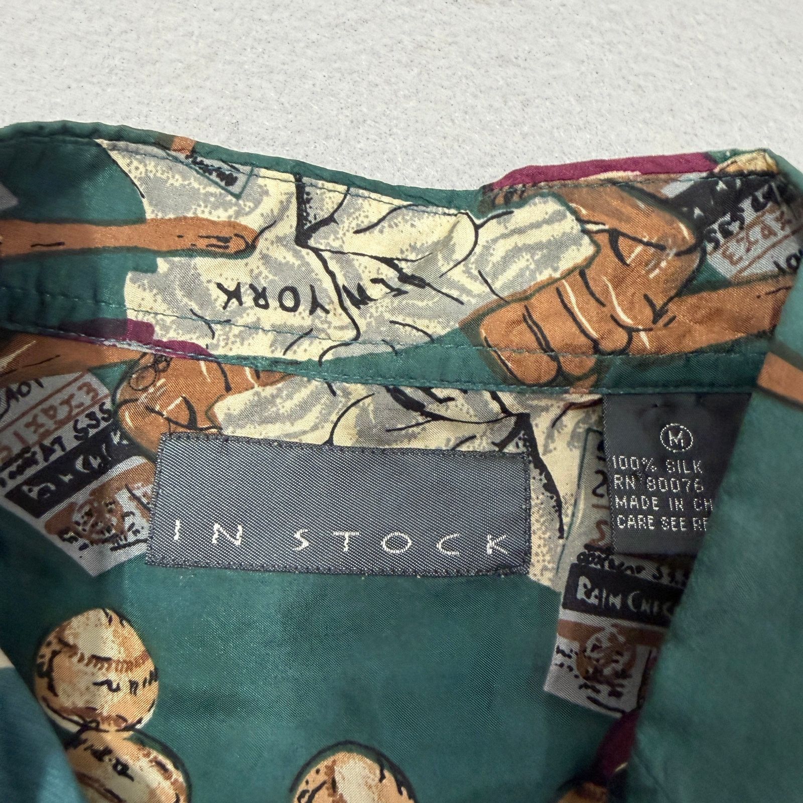 Vintage Vintage In Stock Baseball 100% Silk Button Shirt Medium Size US M / EU 48-50 / 2 - 4 Thumbnail