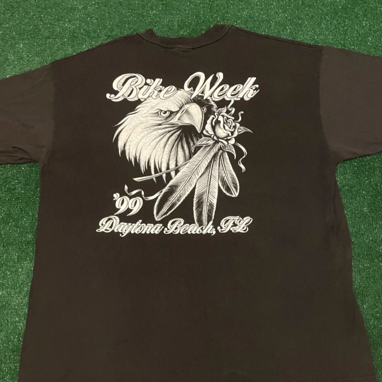 Vintage VINTAGE 90s Bike Week Daytona Beach 1999 Biker Eagle Rose VTG Shirt Mens Size XL Size US XL / EU 56 / 4 - 2 Thumbnail