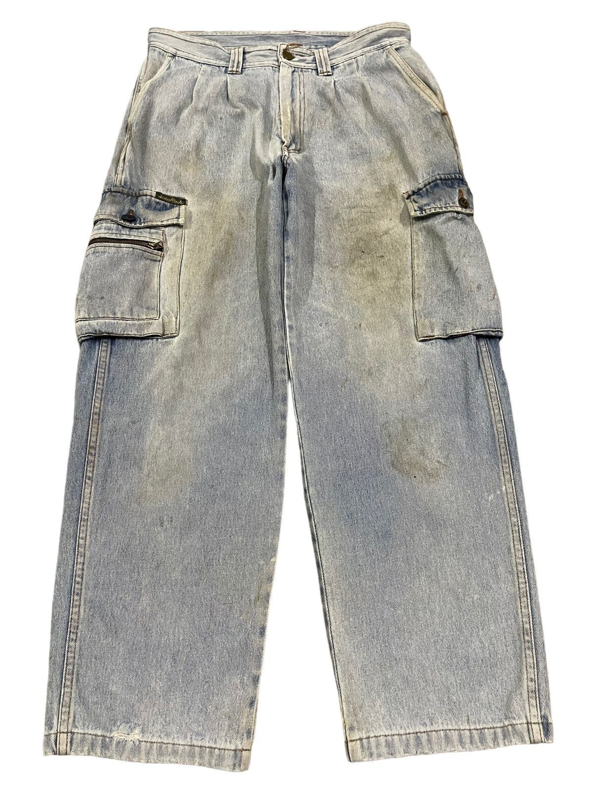 image of 1990X Clothing Vintage Multipocket Cargo Style Baggy Jeans in Blue, Men's (Size 31)