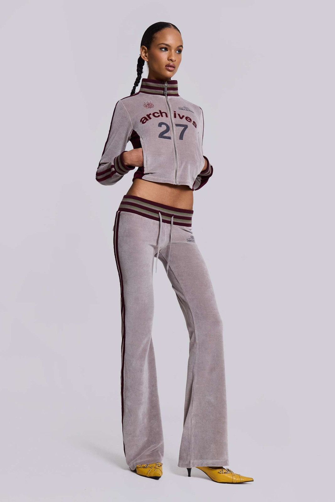 Jaded London 2000 Archives Velour Trousers Size 25" / US 0 / IT 36 - 5 Thumbnail