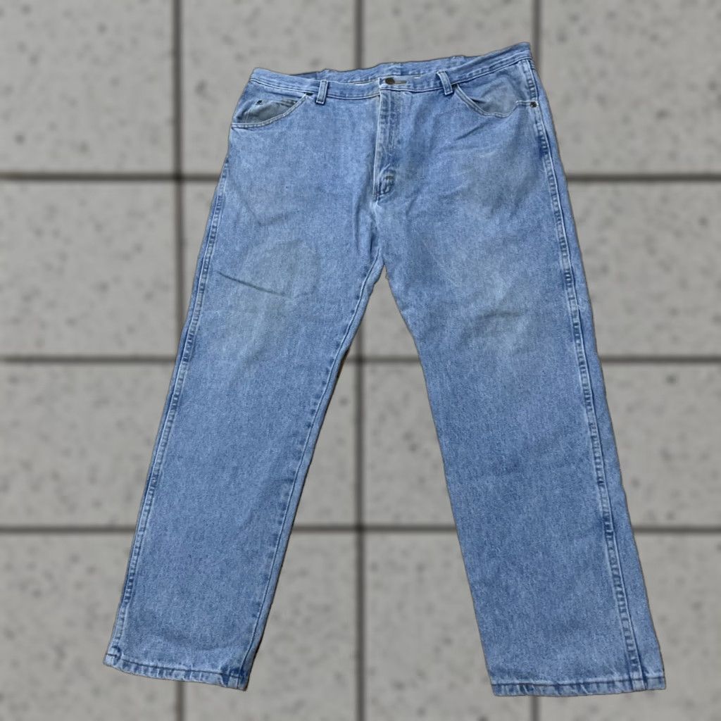 Wrangler Wrangler Jeans Men 40x30 Workwear Light Blue Wash Denim Western Classic Straight Jeans Championship? Size US 40 / EU 56 - 1 Thumbnail