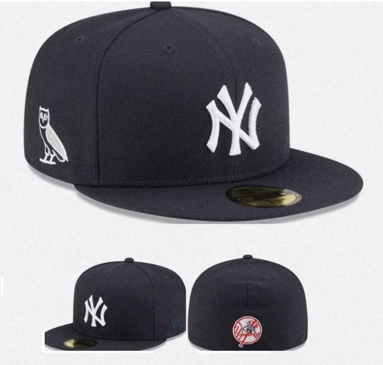 New Era × New York Yankees × October's Very Own New York Yankees OVO OWL LOGO New Era 59FIFTY Fitted Cap Size ONE SIZE - 1 Thumbnail
