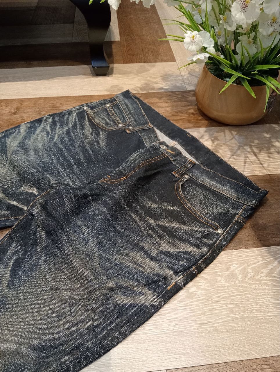 Tornado Mart TORNADO MART JAPAN BLUE DISTRESSED FLARED DENIM PANTS Size US 34 / EU 50 - 5 Thumbnail