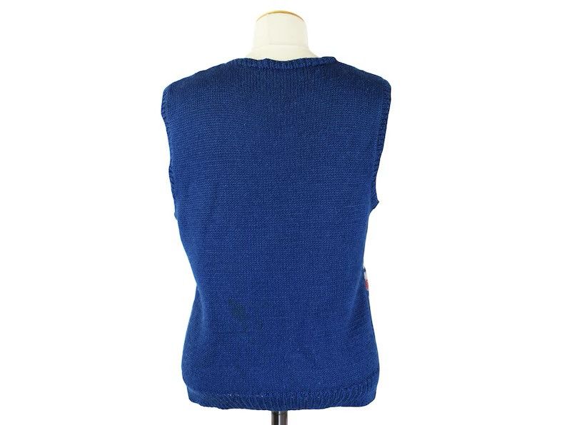 Vintage Vintage 1970’s Striped Knit Cardigan Sweater Vest - Medium Size M / US 6-8 / IT 42-44 - 2 Thumbnail