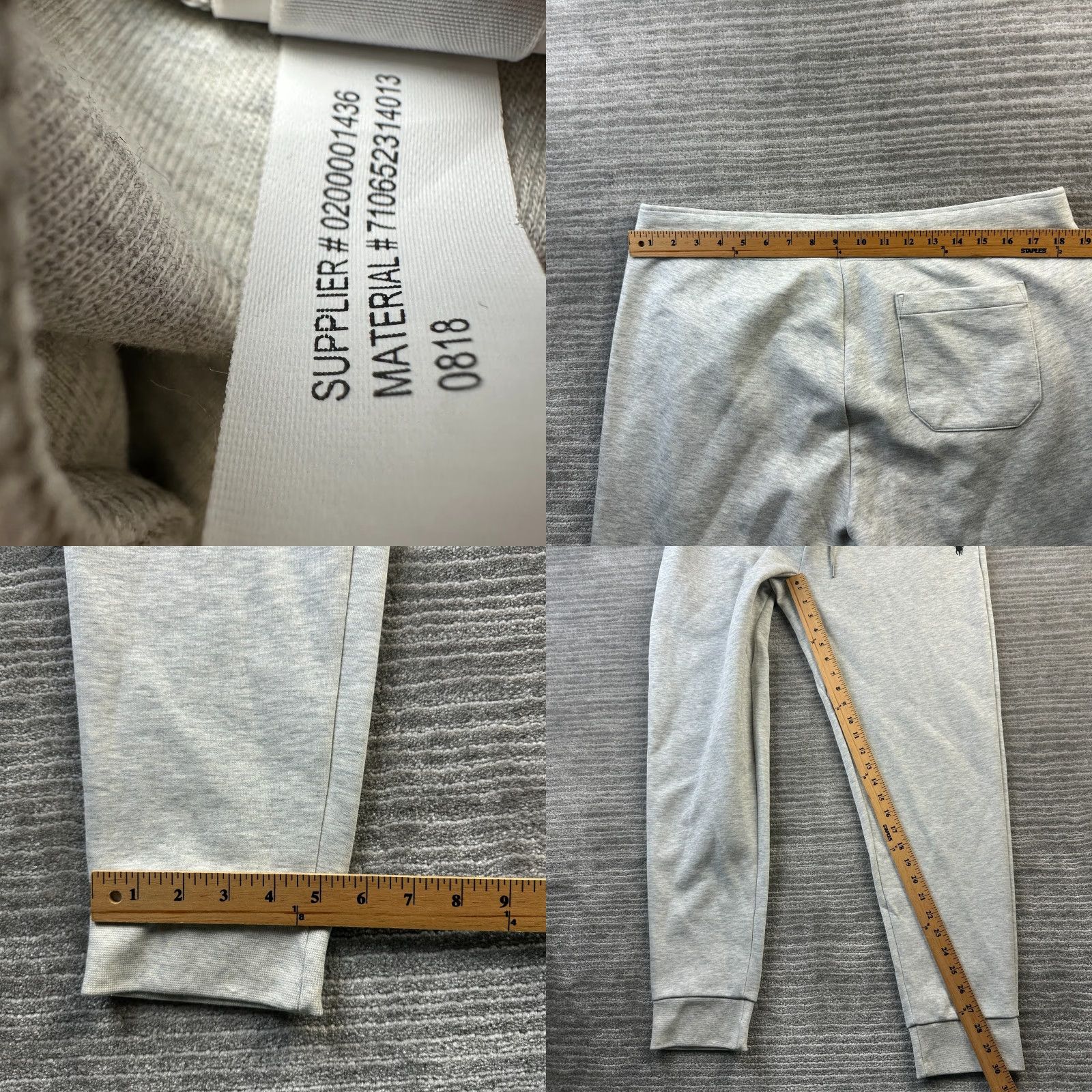 Polo Ralph Lauren Polo Ralph Lauren Pants Jogger XL Mens Gray Double Knit Tech Fleece Athletic Activewear Size US XL / EU 56 / 4 - 8 Thumbnail
