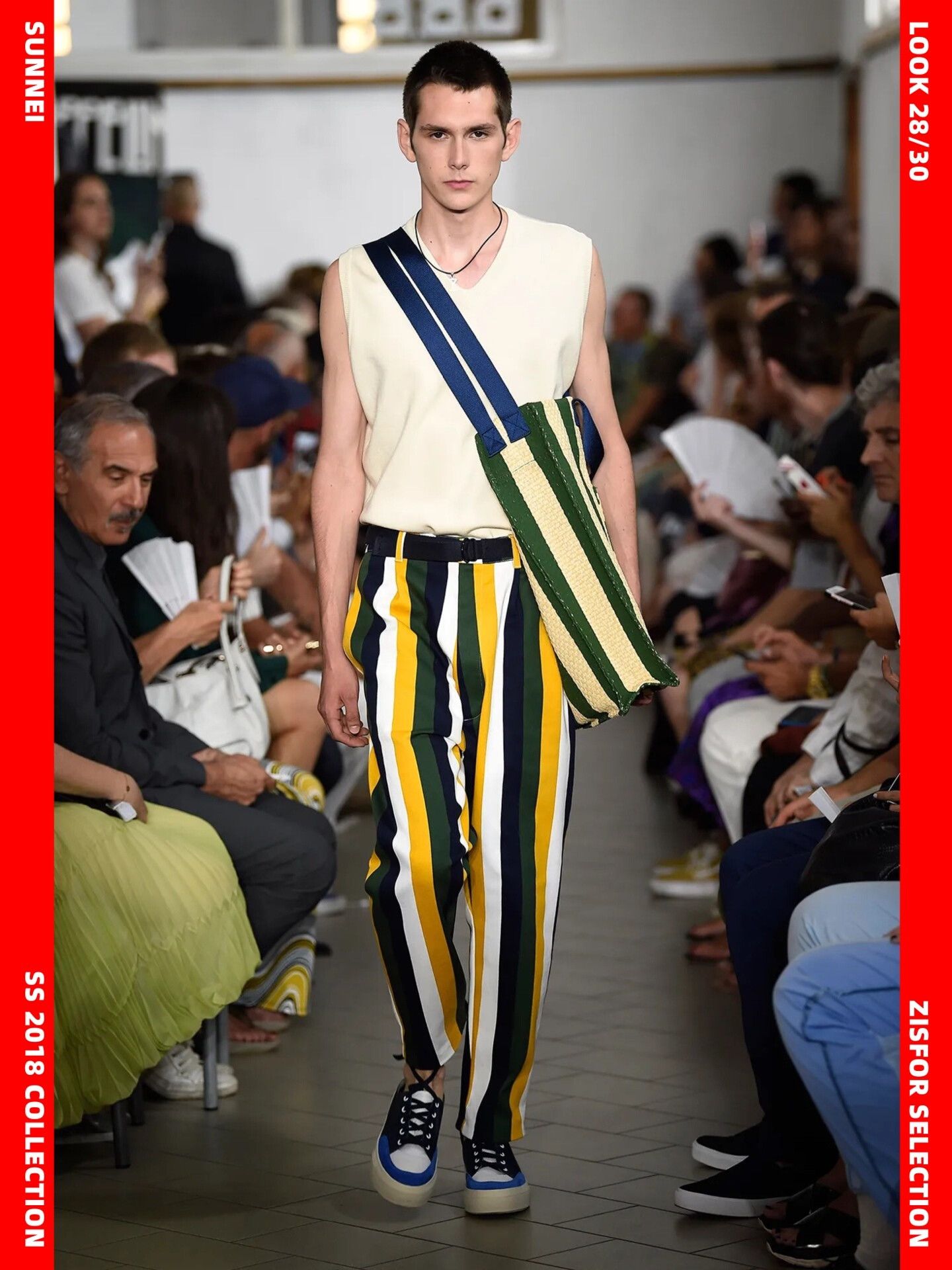 Sunnei SUNNEI SS18 Striped Color Block Pants Size US 28 / EU 44 - 1 Thumbnail
