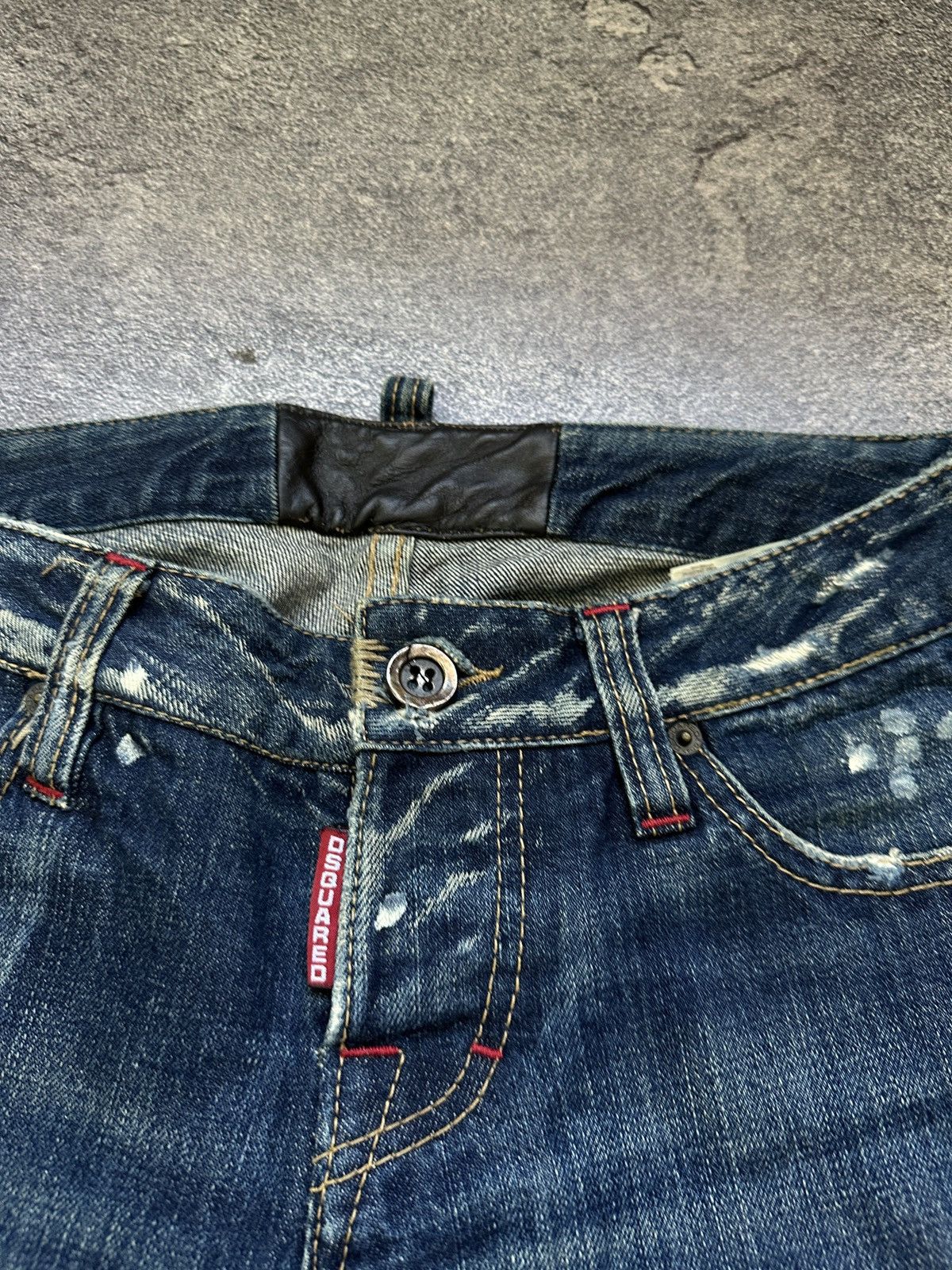 Dsquared2 Vtg Dsquared2 Distressed Leather Inserts Denim Size 38 IT Size 26" / US 2 / IT 38 - 9 Thumbnail