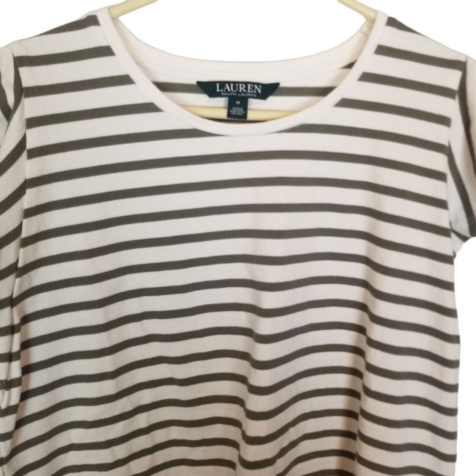 Lauren Ralph Lauren Lauren Ralph Lauren Womens Striped Top Sz L Lace Up Sides Size L / US 10 / IT 46 - 2 Thumbnail