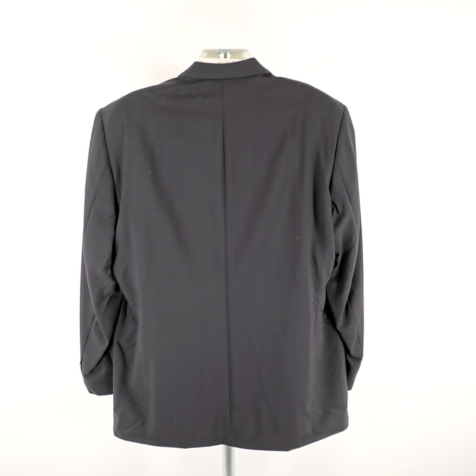 Pronto Uomo Pronto Uomo Comfort Stretch Worsted Wool Black 2 Button Suit Size 48L - 7 Thumbnail
