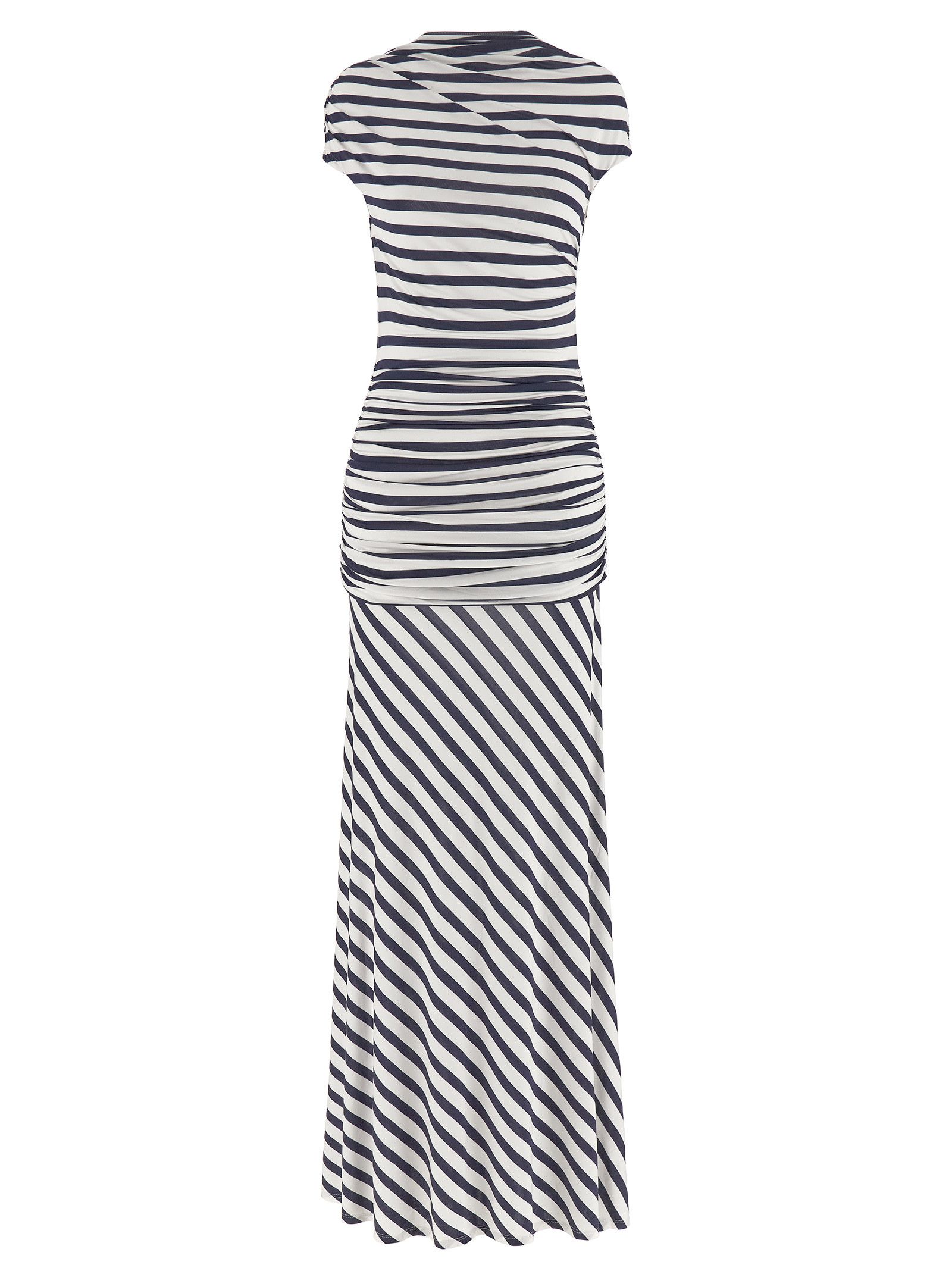 Self-Portrait 'Navy Stripe Jersey Maxi' dress Size L / US 10 / IT 46 - 1 Thumbnail