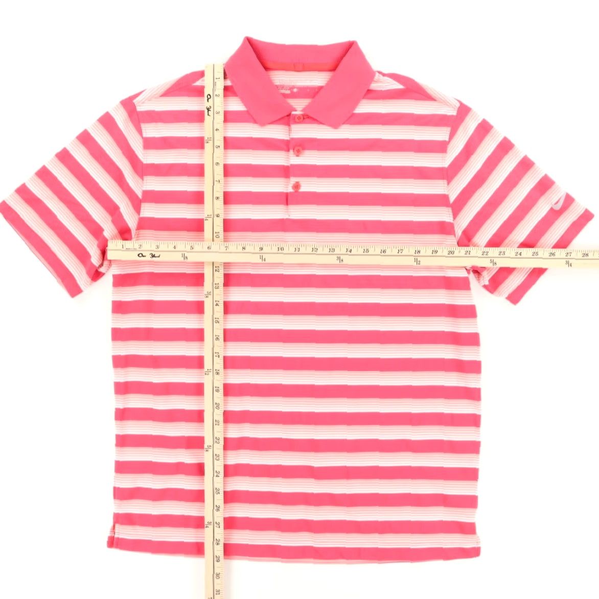 Nike Nike Dri-Fit Golf Jersey Polyester Striped Polo Shirt Red Men's L Size US L / EU 52-54 / 3 - 3 Thumbnail