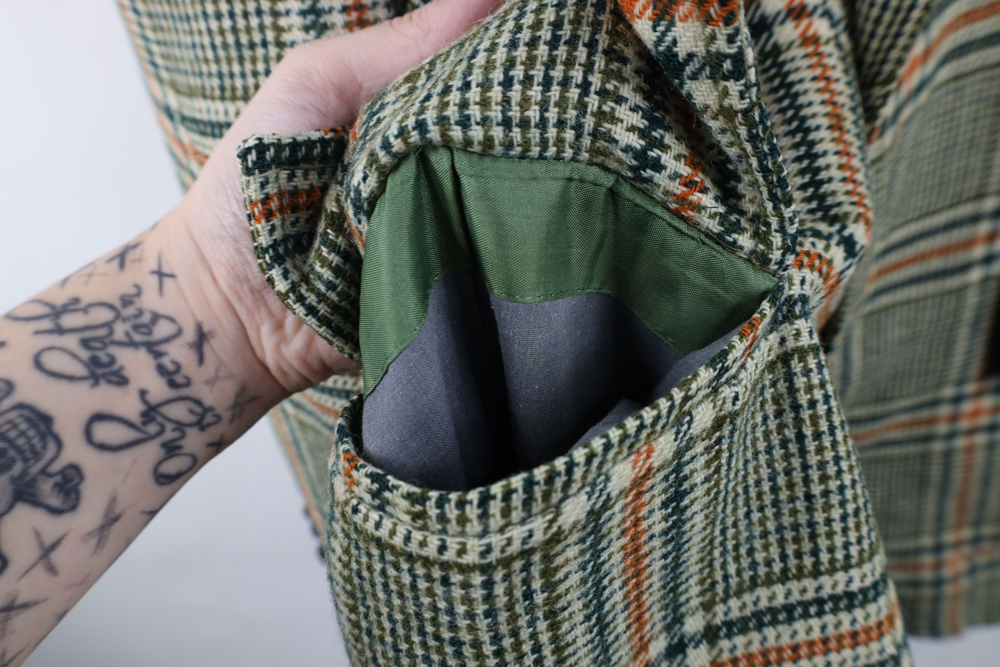 Vintage Vintage 60s 70s Wool Tweed Suit Coat Blazer Jacket Plaid USA Size US XXL / EU 58 / 5 - 7 Thumbnail