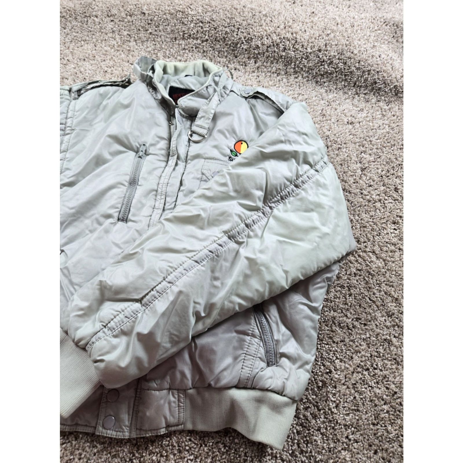 Vintage VINTAGE Upstream Racing Division Jacket Large Gray Full Zip 1980s Nylon Sportswear Mens Size US L / EU 52-54 / 3 - 3 Thumbnail