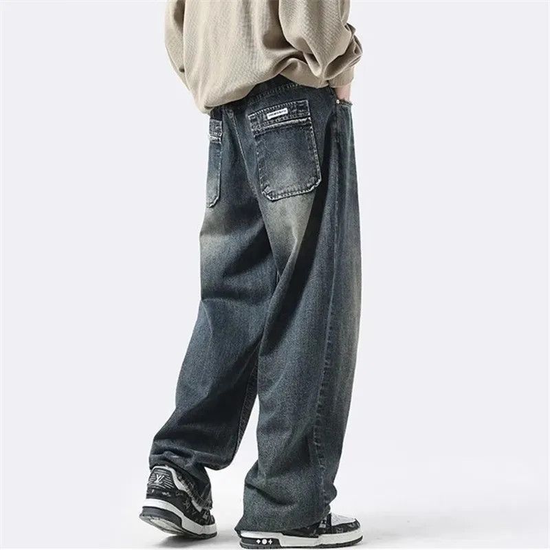 Jean × Vintage Button Pocket Loose Jeans Size US 32 / EU 48 - 2 Thumbnail