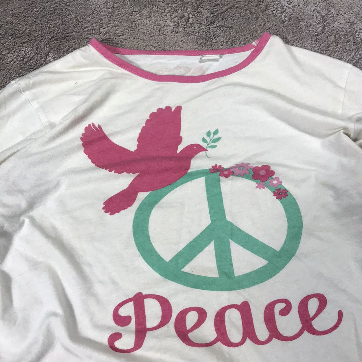 Vintage Vintage Y2K Graphic Longsleeve Peace Bird Tee Streetwear S Size S / US 4 / IT 40 - 2 Thumbnail
