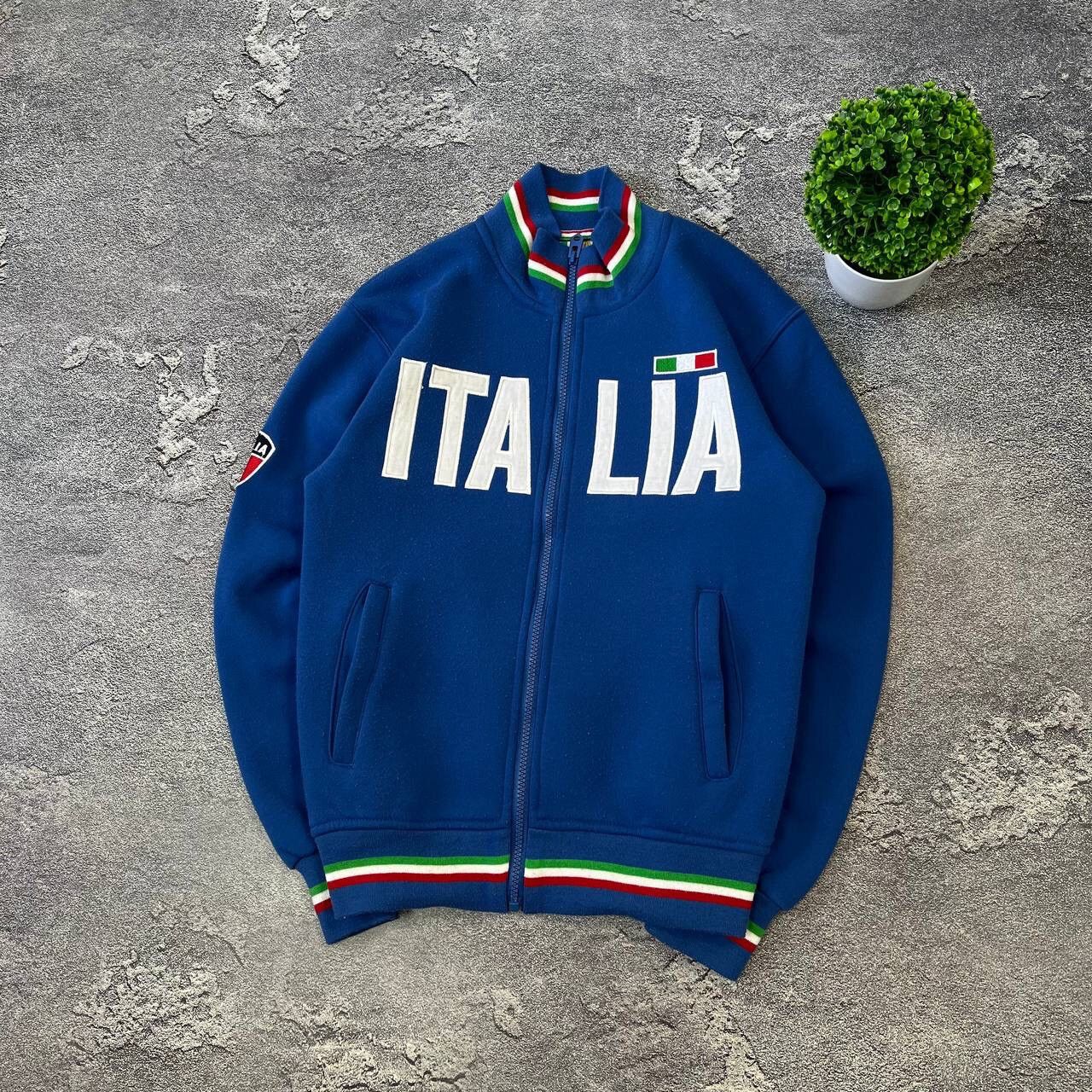 Other Y2K Rare 🇮🇹 Blue Italia Team big center logo Soccer Zip Size US XS / EU 42 / 0 - 11 Thumbnail
