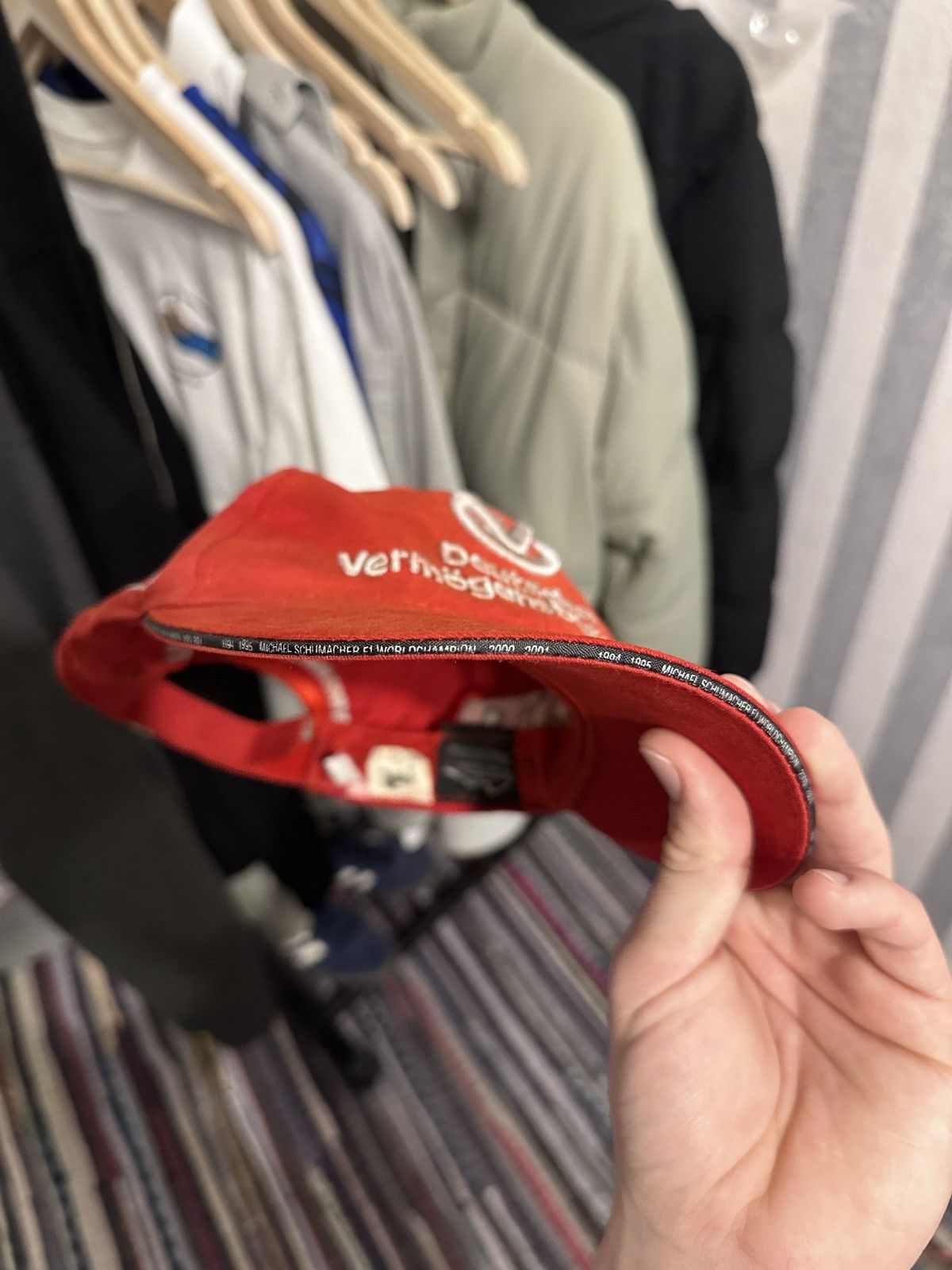 Japanese Brand × Vintage Vintage Y2K Vetements style Michael Schumacher Faded Cap Size ONE SIZE - 9 Thumbnail
