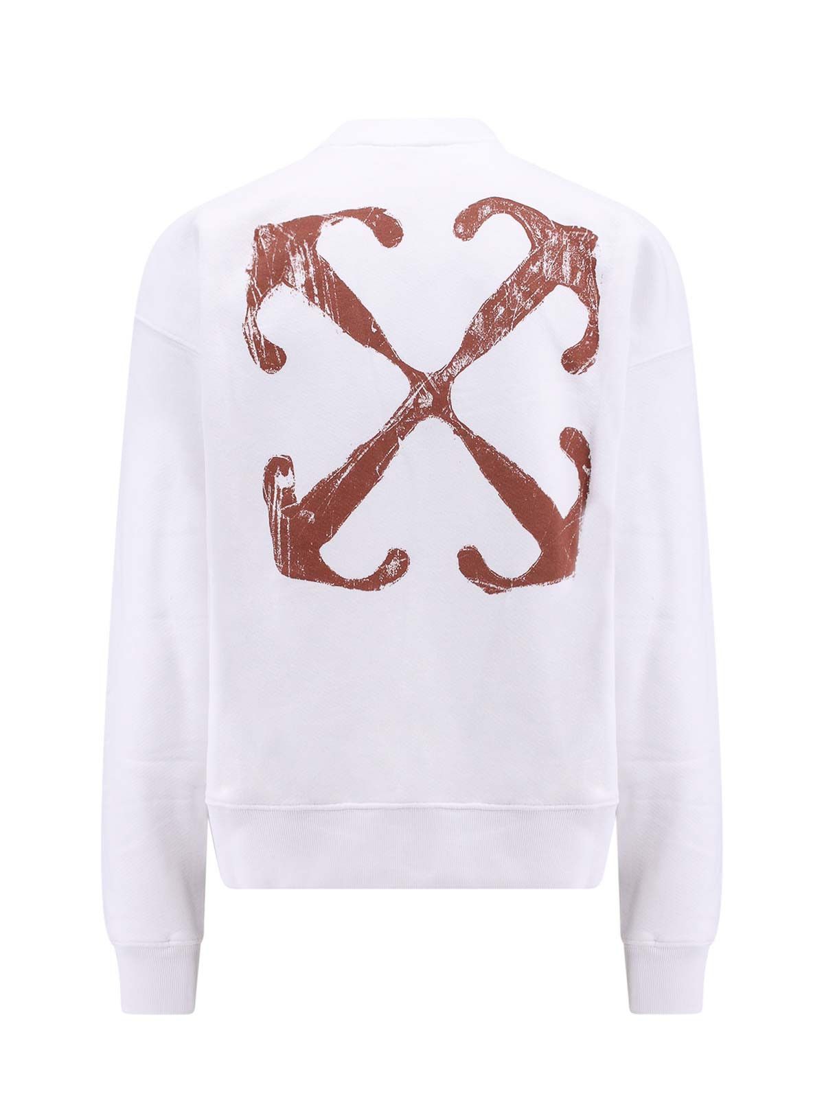Off-White o1gr1nt0425 Scratch Arrow Skate Crewneck Sweatshirt White Size US XS / EU 42 / 0 - 2 Thumbnail