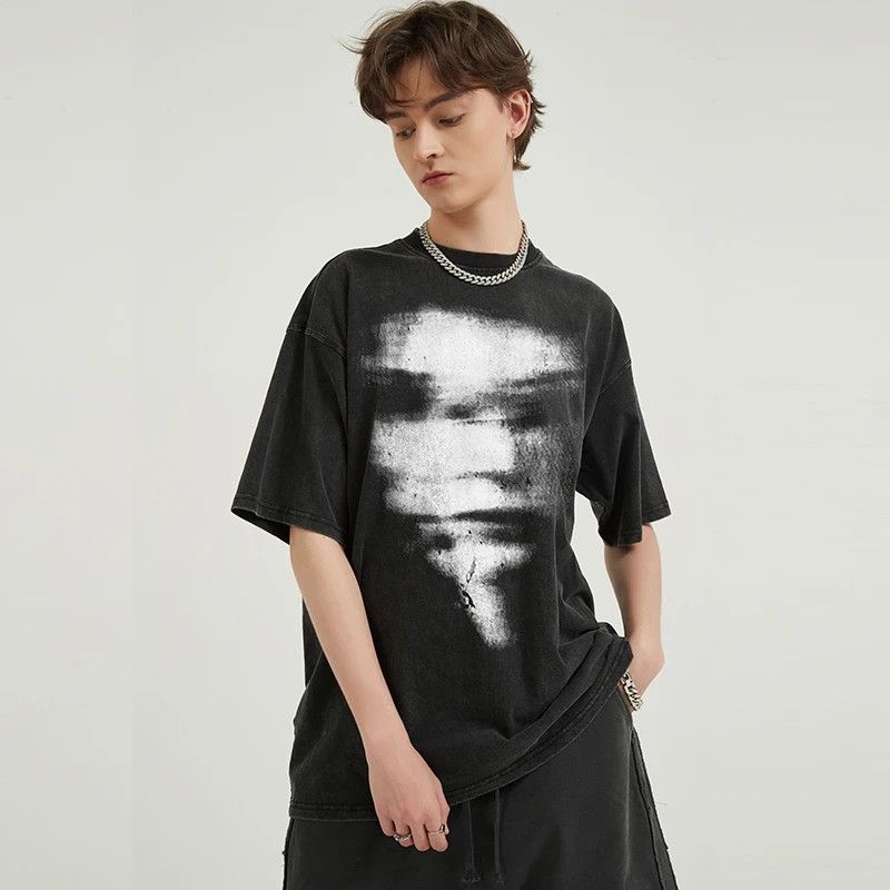 Japanese Brand Retro Washed T-shirt Graphic Blurry Faces Size US XXL / EU 58 / 5 - 4 Thumbnail