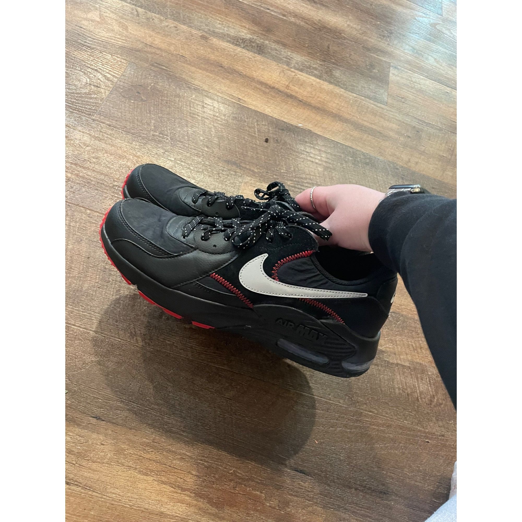 Nike Nike Air Max Excee Black/Sport Red Sneakers DM0832-001 Men’s Size US 11 / EU 44 - 4 Thumbnail