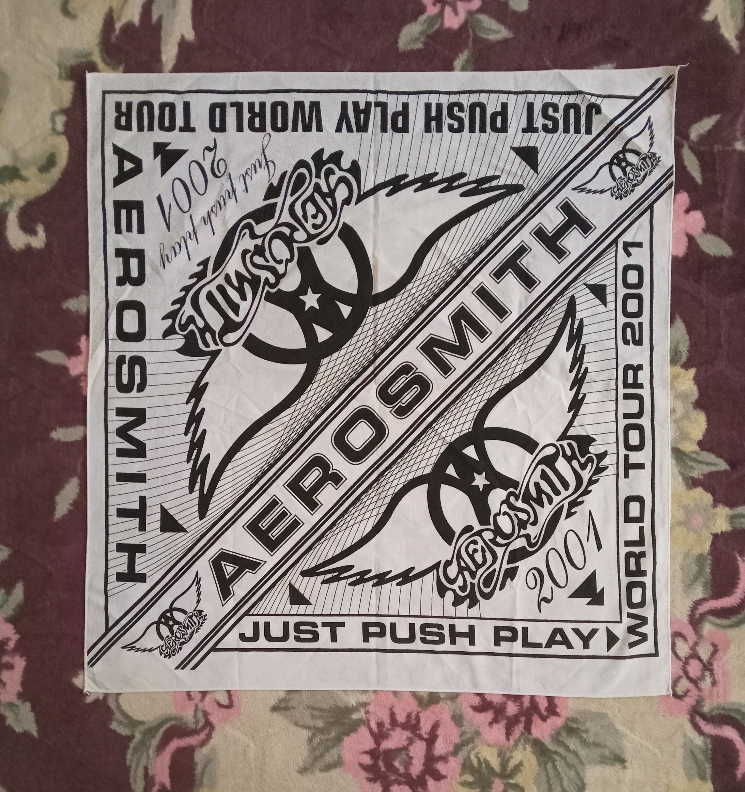 Aerosmith × Vintage Aerosmith World Tour 2001 Bandana / Handkerchief Size ONE SIZE - 1 Thumbnail